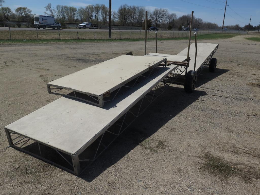 Roll-A-Dock 40' Aluminum dock with fiberglass top & wheels~3544