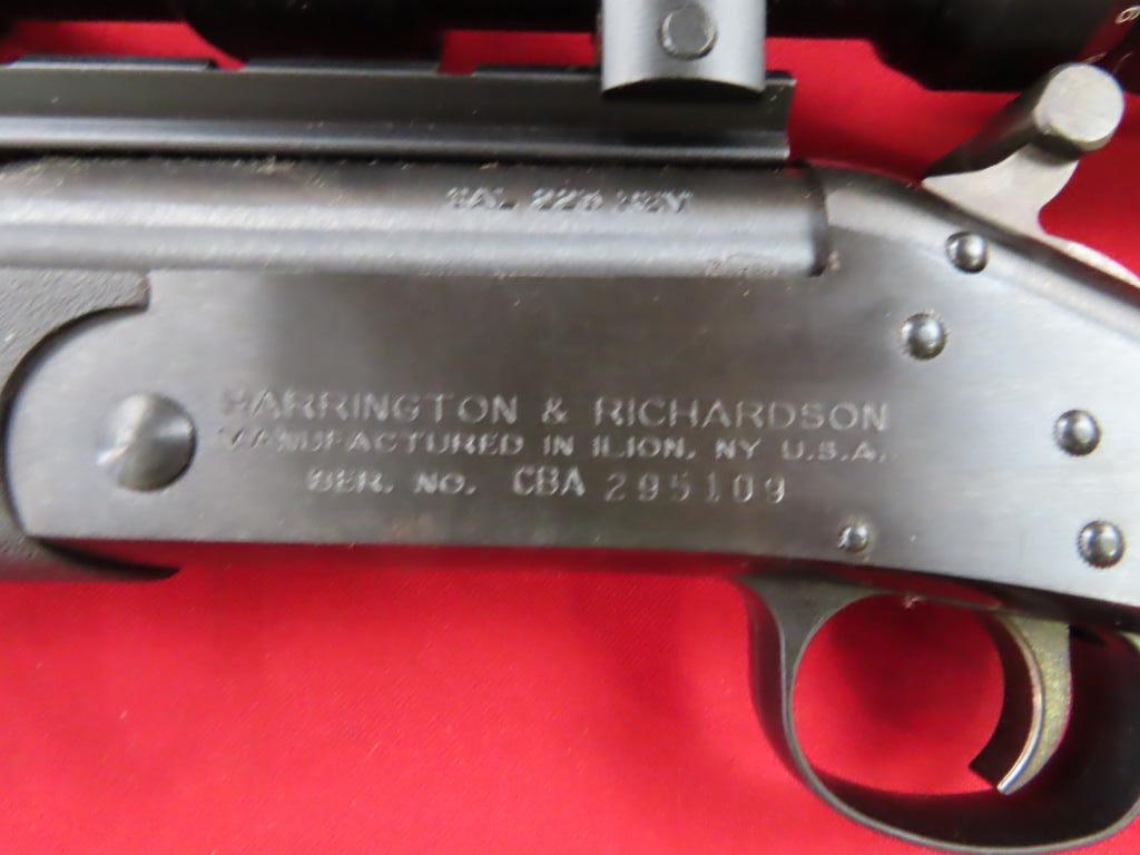 Harrington & Richardson Handi Rifle .223Rem single shot, 3-9x40 scope, with