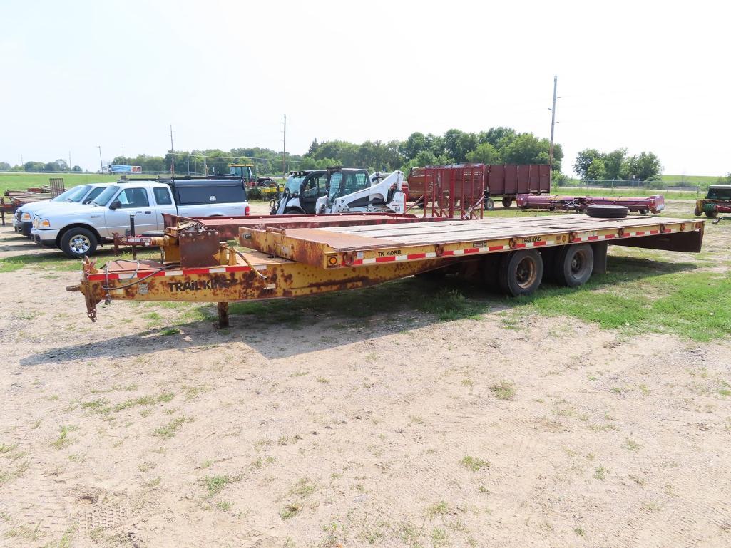 2001 Trail King 8'x28' Implement Trailer; 51,000 GVRW TK40RB, tilt bed, air