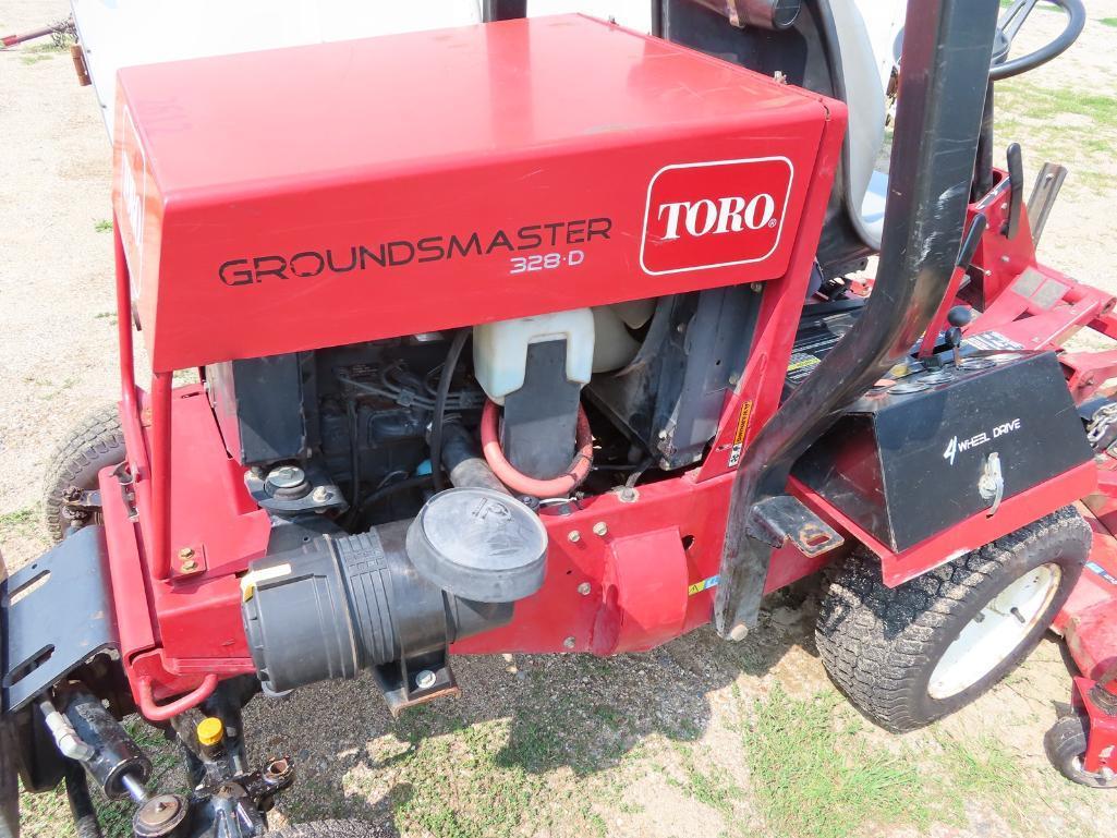 2006 Toro Groundsmaster 328-D Rot Mow FM, 4wd 72", 123 hrs, meter replaced