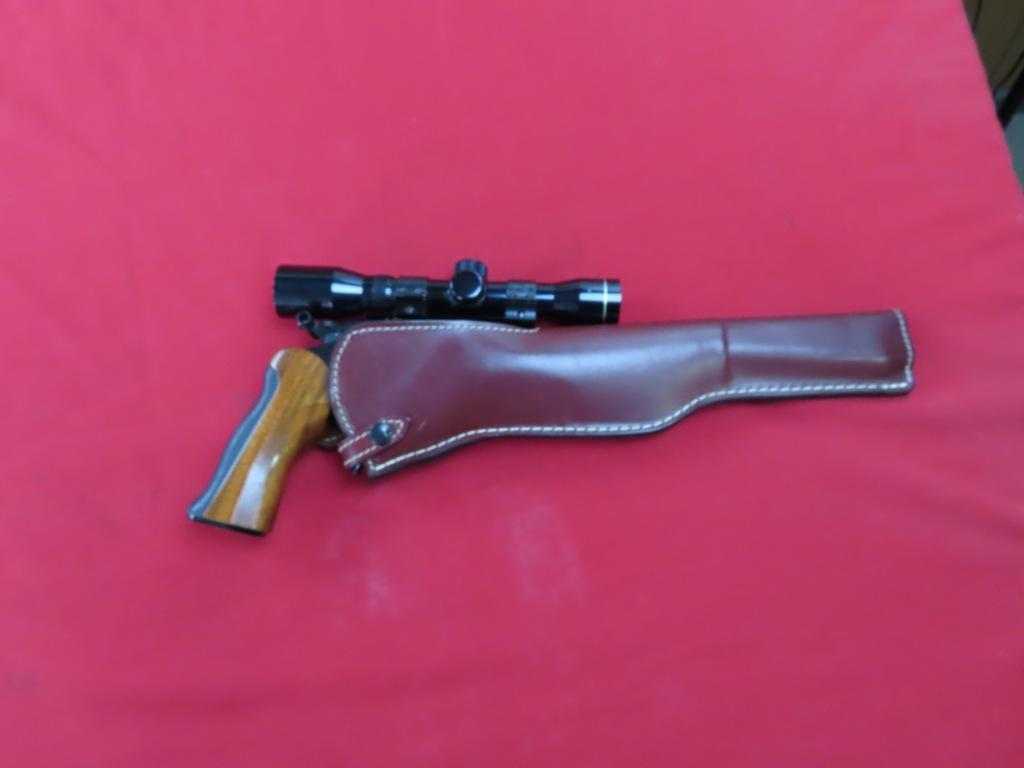 Thompson Contender Super 14 .223 single shot with scope & custom holster, t