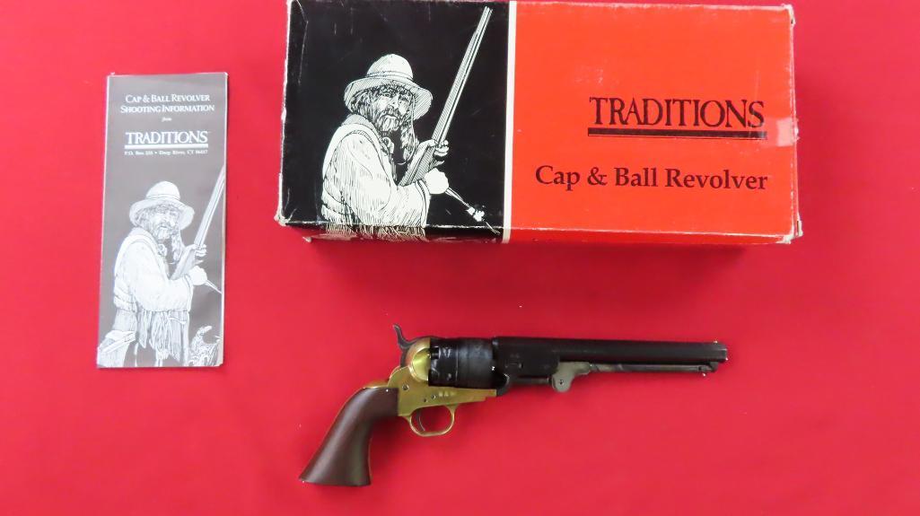 Traditions .44Blackpowder recolver, 1851 Colt Navy, brass receiver with box