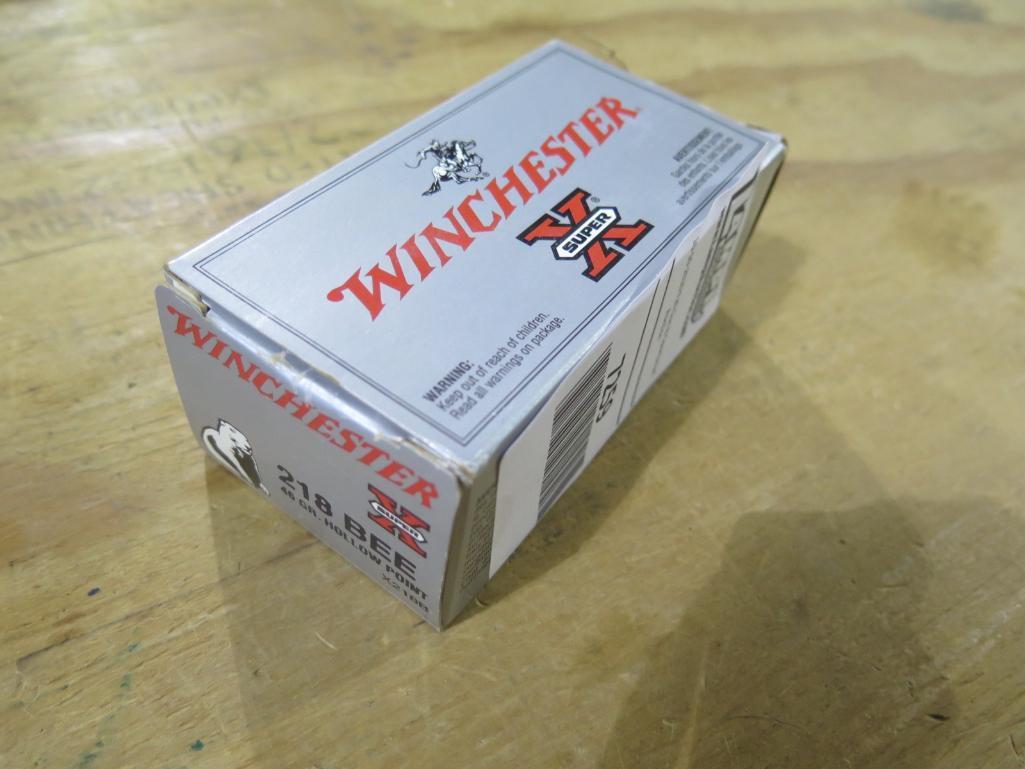 46rds Winchester 218 BEE 46gr Hollow point, tag#7259