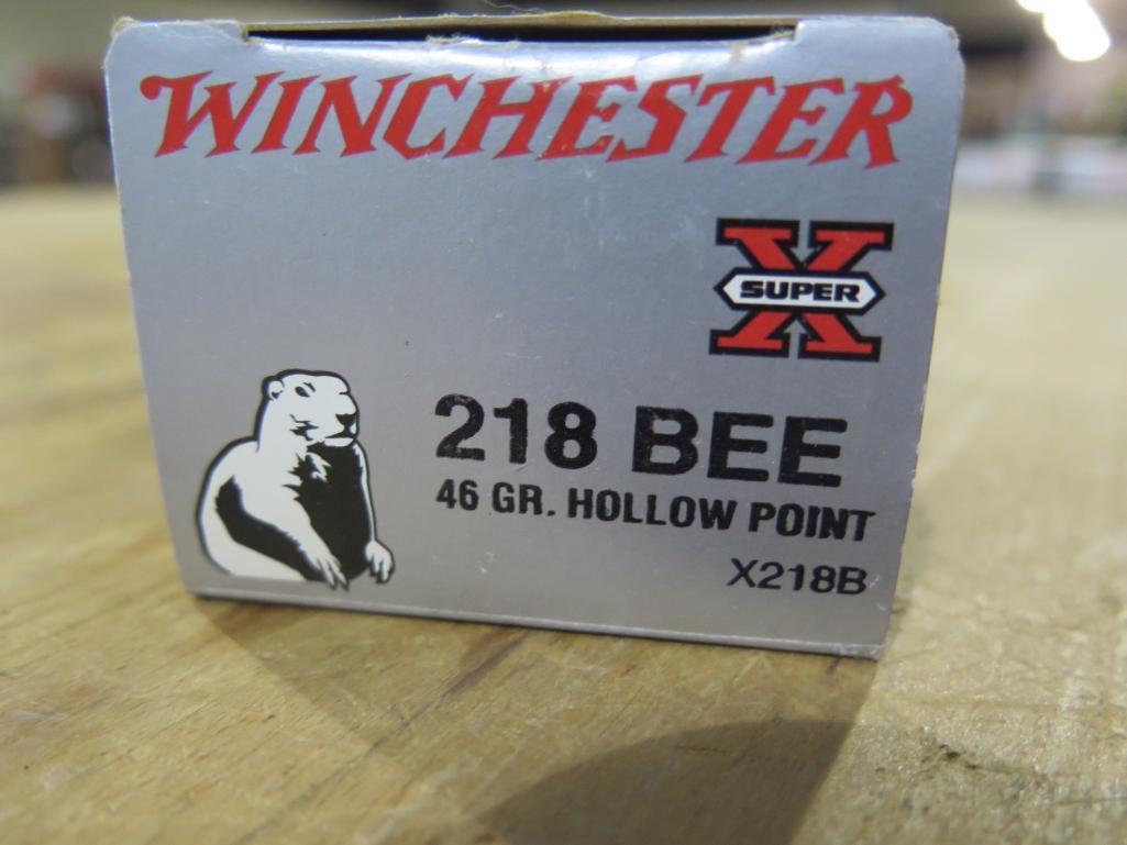 46rds Winchester 218 BEE 46gr Hollow point, tag#7259