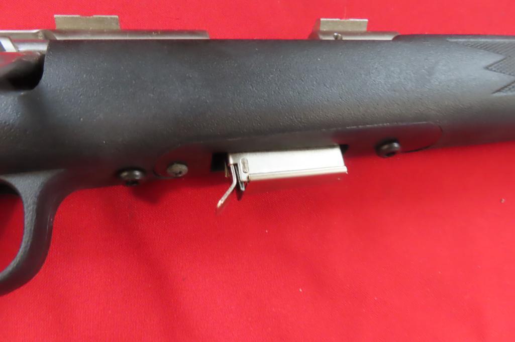 Savage model 93FVSS .22WMR bolt rifle, stainless, like new in box, tag#3863