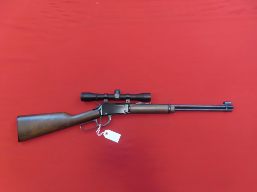 Henry .22s/l/lr lever rifle with BSA Classic 4x scope, SN 445491H(tag#1047)