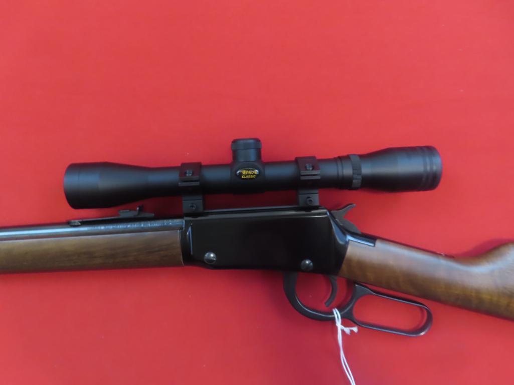 Henry .22s/l/lr lever rifle with BSA Classic 4x scope, SN 445491H(tag#1047)