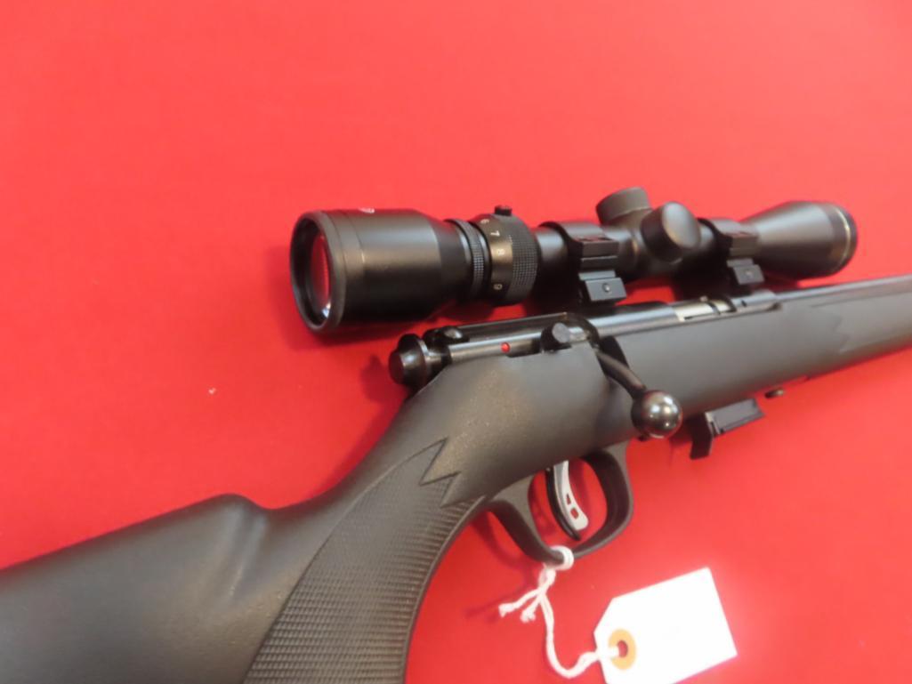 Savage Arms model 93R17 .17HMR bolt rifle with Tasco 3x9x40 scope, SN 12602