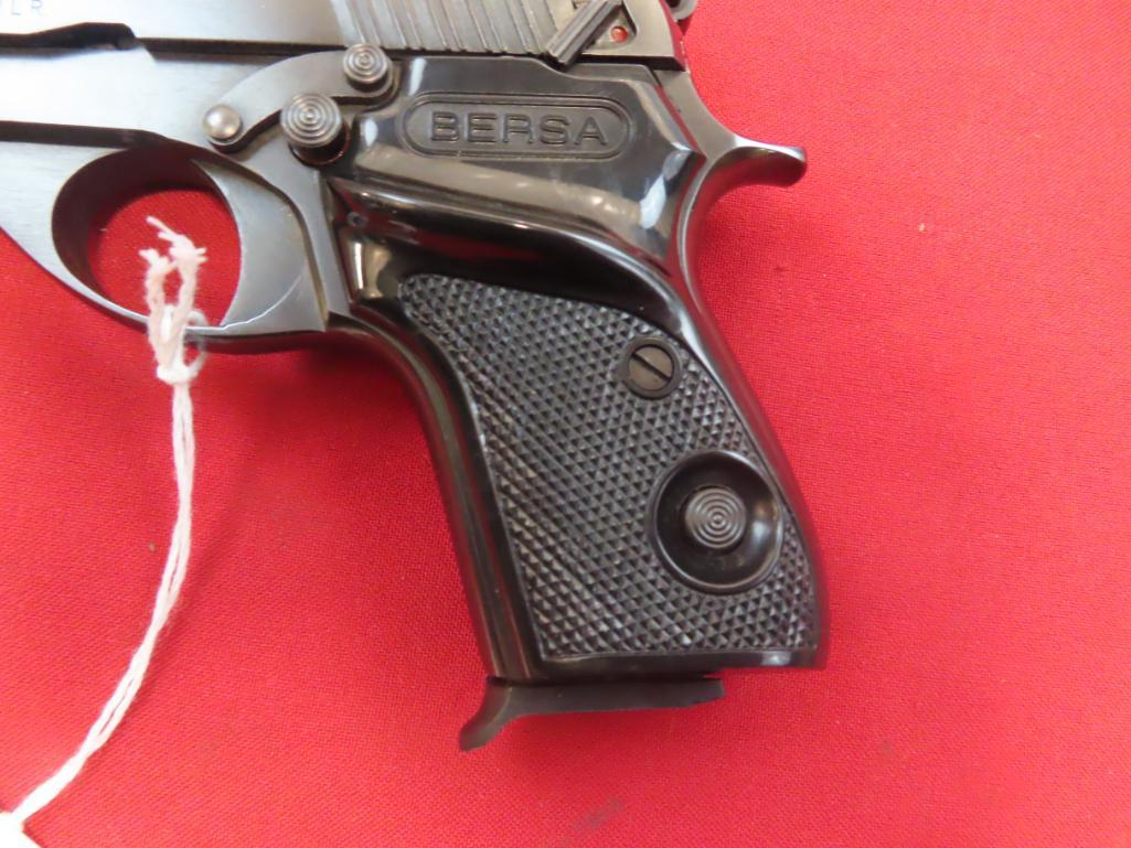 Bersa model 644 .22LR semi auto pistol with soft case, SN 022293(tag#1084)