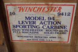 Winchester shipping crate for (10) model 94 lever action 30-30 carbines, wi
