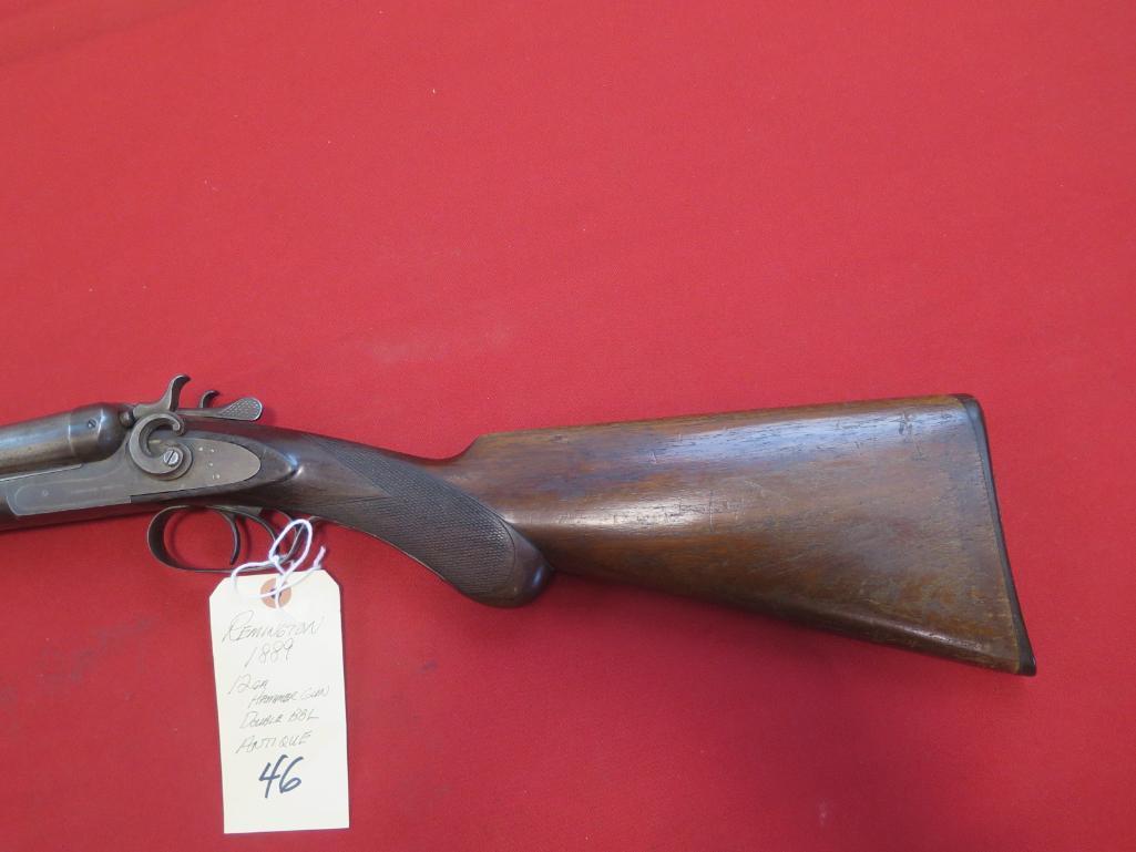 Remington 1889 12ga side by side, exposed hammers- Antique|NSN, tag#1546