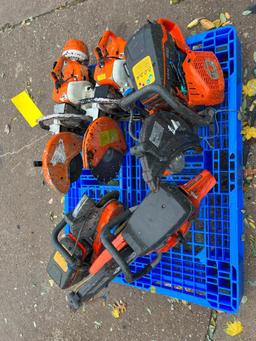 (3) Husqvarna Concrete Saws, Model K970, Model K960 & K760, (2) Stihl TS350 Super Concrete Saws.