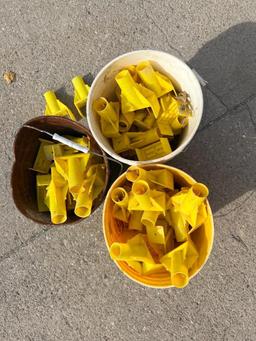 Buckets of Rebar Cap, Approximately 75. Located in Mt. Pleasant, IA