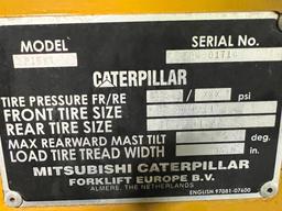 Caterpillar EP16KT Three Wheel Electric Forklift, Hours 3940.7, Serial #ETB4B01714. Located in Mt.