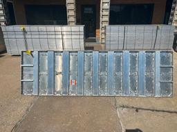 (20) NEW 3' x 10' Wall Ties Aluminum Concrete Forms, 6-12 Hole Pattern. Located in Mt. Pleasant, IA