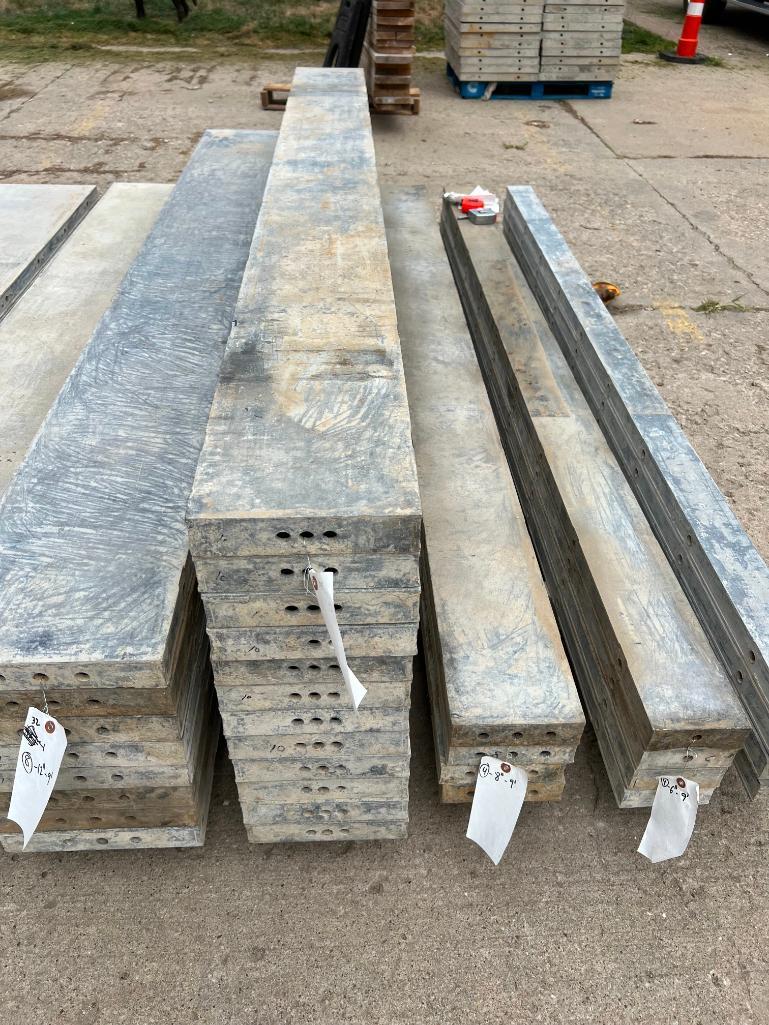 (12) 10" x 9' Symons Aluminum Concrete Forms. 6-12 Hole Pattern. Located in Mt. Pleasant, IA