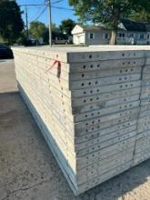 (20) 2' x 12' Wall-Ties aluminum concrete forms, smooth, 6-12 hole pattern, located in Mt. Pleasant,