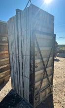 36" x 8' Tuf-n-lite aluminum concrete forms, smooth, 6-12 hole pattern