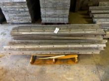 Pallet of 7' Tuf-n-lite aluminum concrete forms, smooth, 6-12 hole pattern