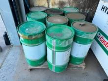 (9) Barrels of Castrol Pyroplex Blue 2 Grease and (2) Grease Pumps