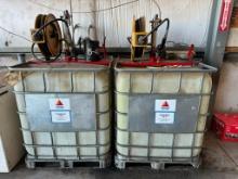 (2) IBC Tanks with Pumps and Hose Reel