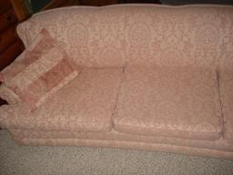 Couch and Matching Ethan Allen Wooden Sitting Chair