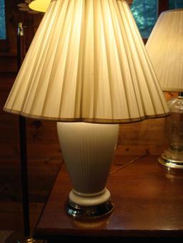 Three assorted lamps