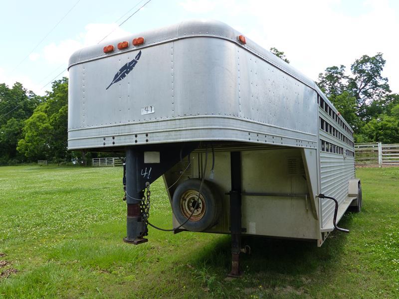 1992 FEATHERLITE 24'X7' ALUM STOCK TRAILER