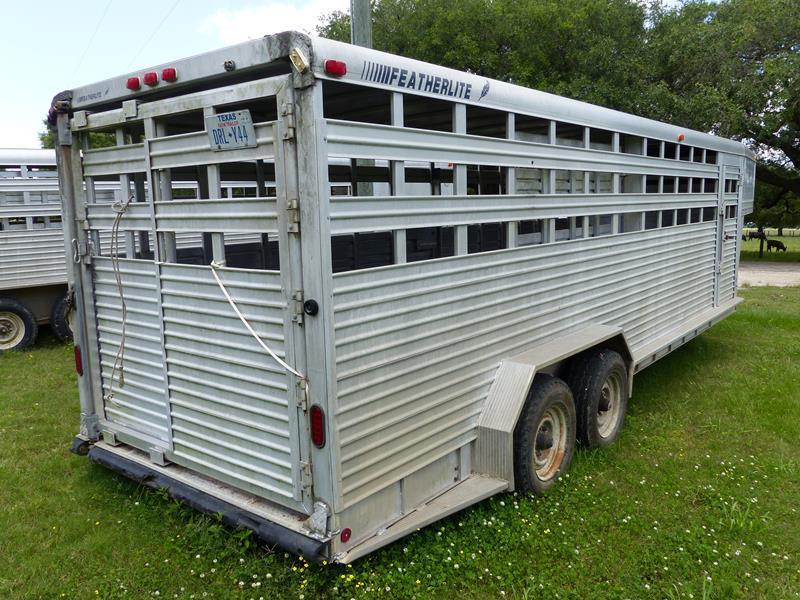 1992 FEATHERLITE 24'X7' ALUM STOCK TRAILER