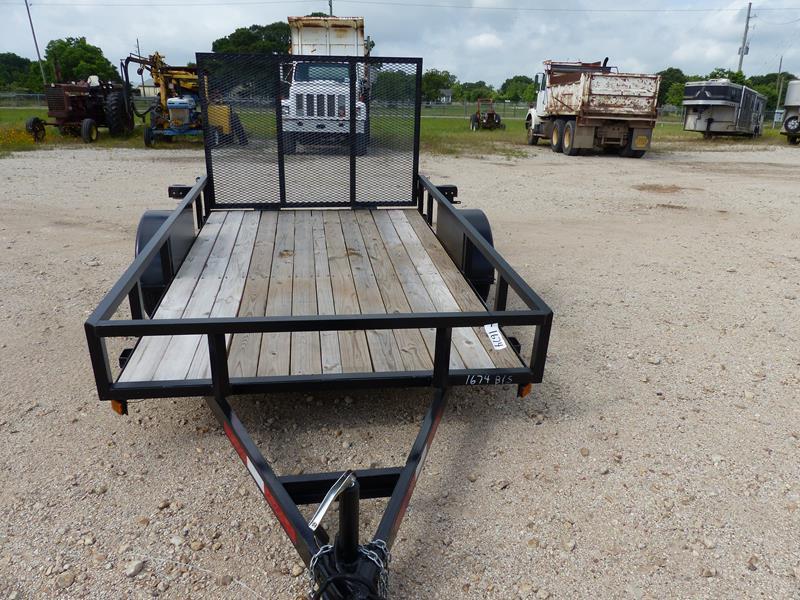 6'X10' SINGLE AXLE SHOP MADE TRAILER W/FULL SIZE FOLD DOWN REAR GATE, BILL OF SALE