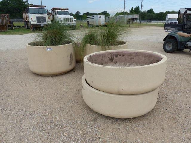 7-MISC SIZE CONCRETE LANDSCAPE POTS