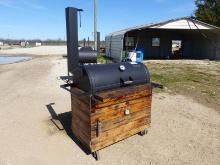 20"X40" BBQ PIT W/COFFIN COOKER