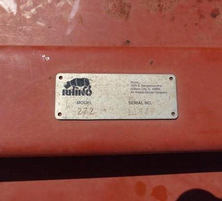 RHINO MODEL 272 6' 3 PT SHREDDER