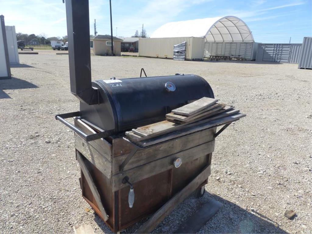 20"X40" BBQ PIT W/COFFIN COOKER