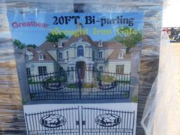 20' BI PARTING WROUGHT IRON GATE