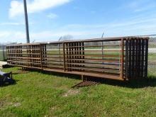 8 24' FREESTANDING HD  PANELS W/1 HAVING 12' GATE