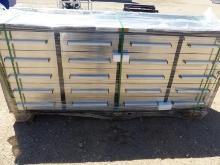 STEELMAN 7' WORK BENCH STAINLESS STEEL 20 DRAWERS