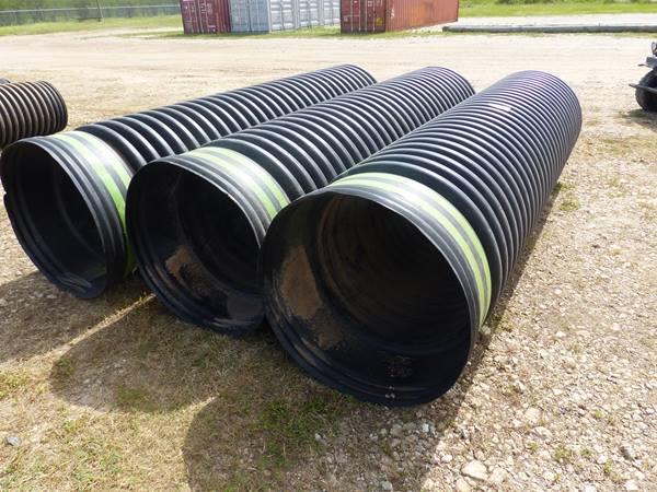 3 30" X 11" BLACK POLY CULVERT PIPES