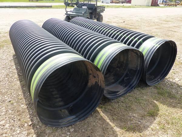 3 30" X 11" BLACK POLY CULVERT PIPES