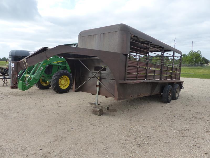 SHOP MADE GOOSENECK STOCK TRAILER 16' X 6'