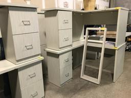 FORMICA DESK W/LETTER FILING DRAWER (DISASSEMBLED) (ESTIMATION: 7+/- DESK)