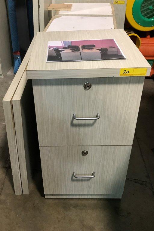 FORMICA DESK W/LETTER FILING DRAWER (DISASSEMBLED) (ESTIMATION: 7+/- DESK)