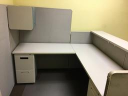 OFFICE SUITE CONSISTING OF: L SHAPED CUBICLE