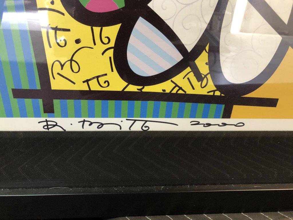 FRAMED LITHOGRAPH SIGNED BY ROMERO BRITTO