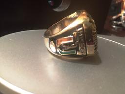 1983 MIAMI HURRICANES 50TH ORANGE BOWL NATIONAL CHAMPIONSHIP RING (REPLICA)