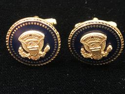 PAIRS OF CUFFLINKS INCLUDING BILL CLINTON VIP COBALT CUFFLINKS