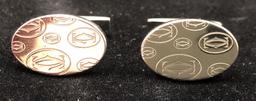 PAIR OF CARTIER 925 SILVER CUFFLINKS