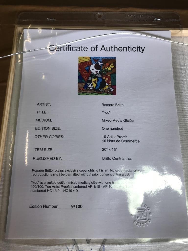 FRAMED GICLEE BY ROMERO BRITTO #9 OF 100