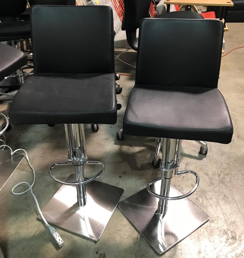 ADJUSTABLE HEIGHT MODERN LEATHER STOOLS