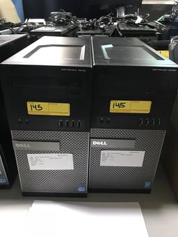 CPU: (1) DELL OPTIPLEX 9020 INTEL CORE i5 AND (1) DELL OPTIPLEX 7010 INTEL CORE i5 (NO HDD)